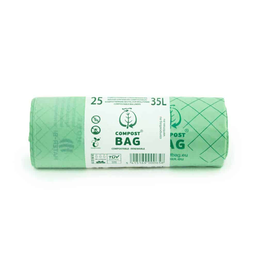 Kompostovatelné pytle na odpadky 35l (1 role)