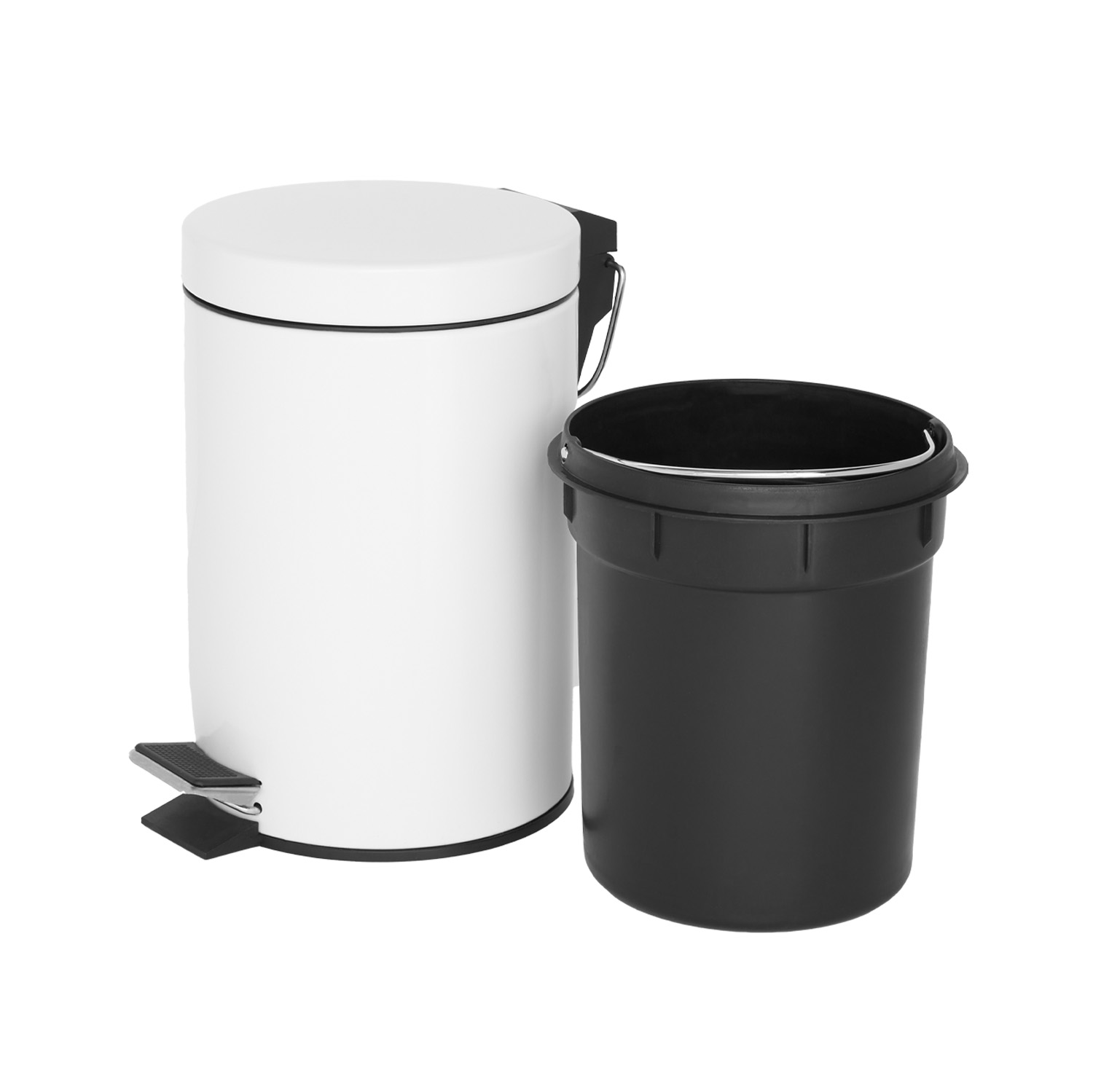 Odpadkový koš nášlapný Croft 3l Bílý
