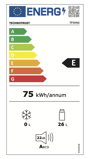 Termoelektrický minibar 30 L TP30NG - ultra EKO