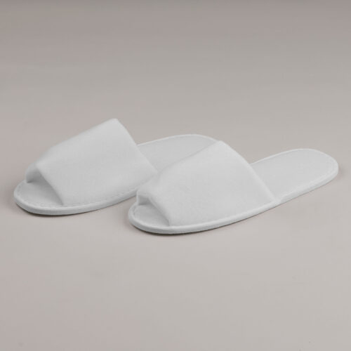 Hotelové pantofle Poly Terry 30cm otevřená špička