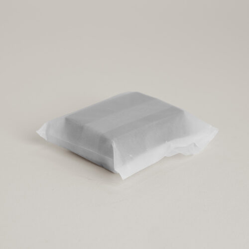 Shoe sponge in cornstarch bag