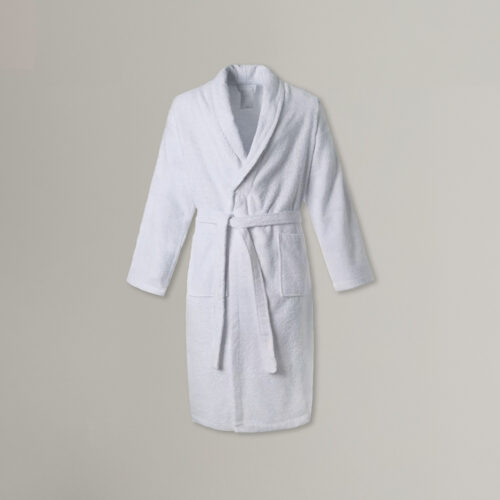 Froté župan s límcem bílý klasik vel. XL