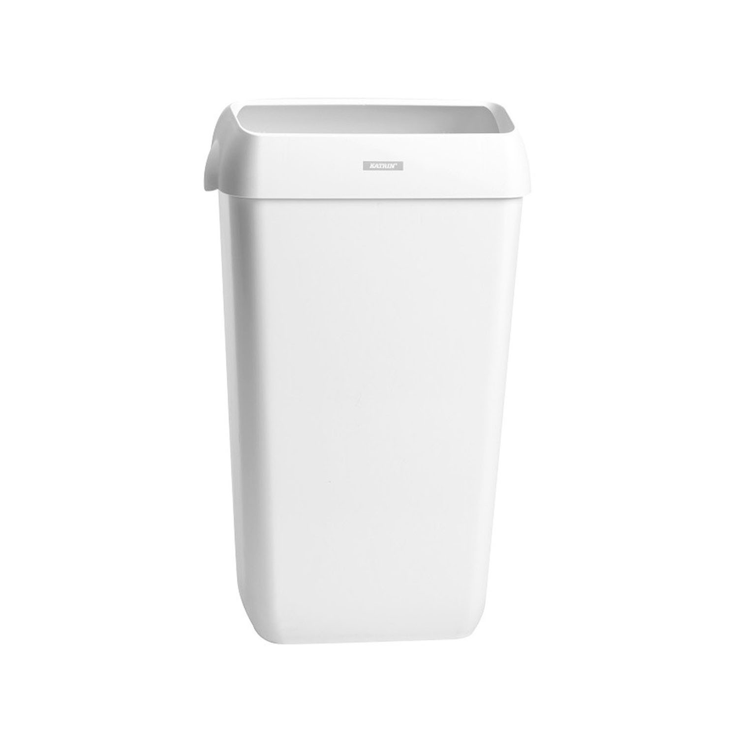 Koš odpadkový Katrin Inclusiv, s částečným krytem, plastový, 25 l, bílý
