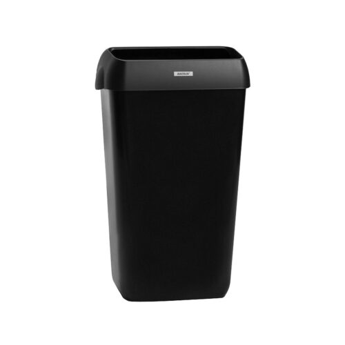 Koš odpadkový Katrin Inclusiv, s částečným krytem, plastový, 25 l, černý