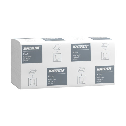 Ručník papírový skládaný Z-Z Katrin Plus Handy Pack, 2vrstvý, celulóza, 22,4 x 23 cm, 4 000 ks, bílý