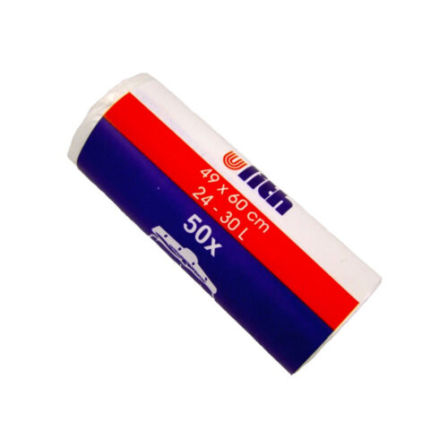 Sáček na odpad, 49 x 60 cm, 30 l, 6mikronů, 50 ks, čirý