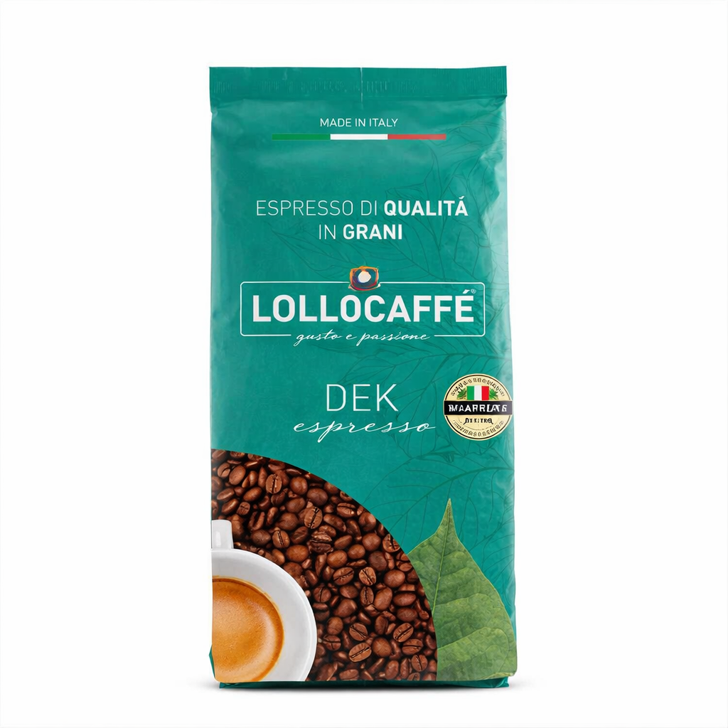 LolloCaffé Dek – bezkofeinová zrnková káva 1 kg